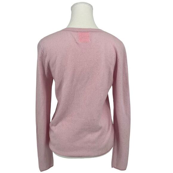 CRUSH. Cashmere Pullover Sweater Crew Neck Light Pink Small 1 - Picture 4 of 7